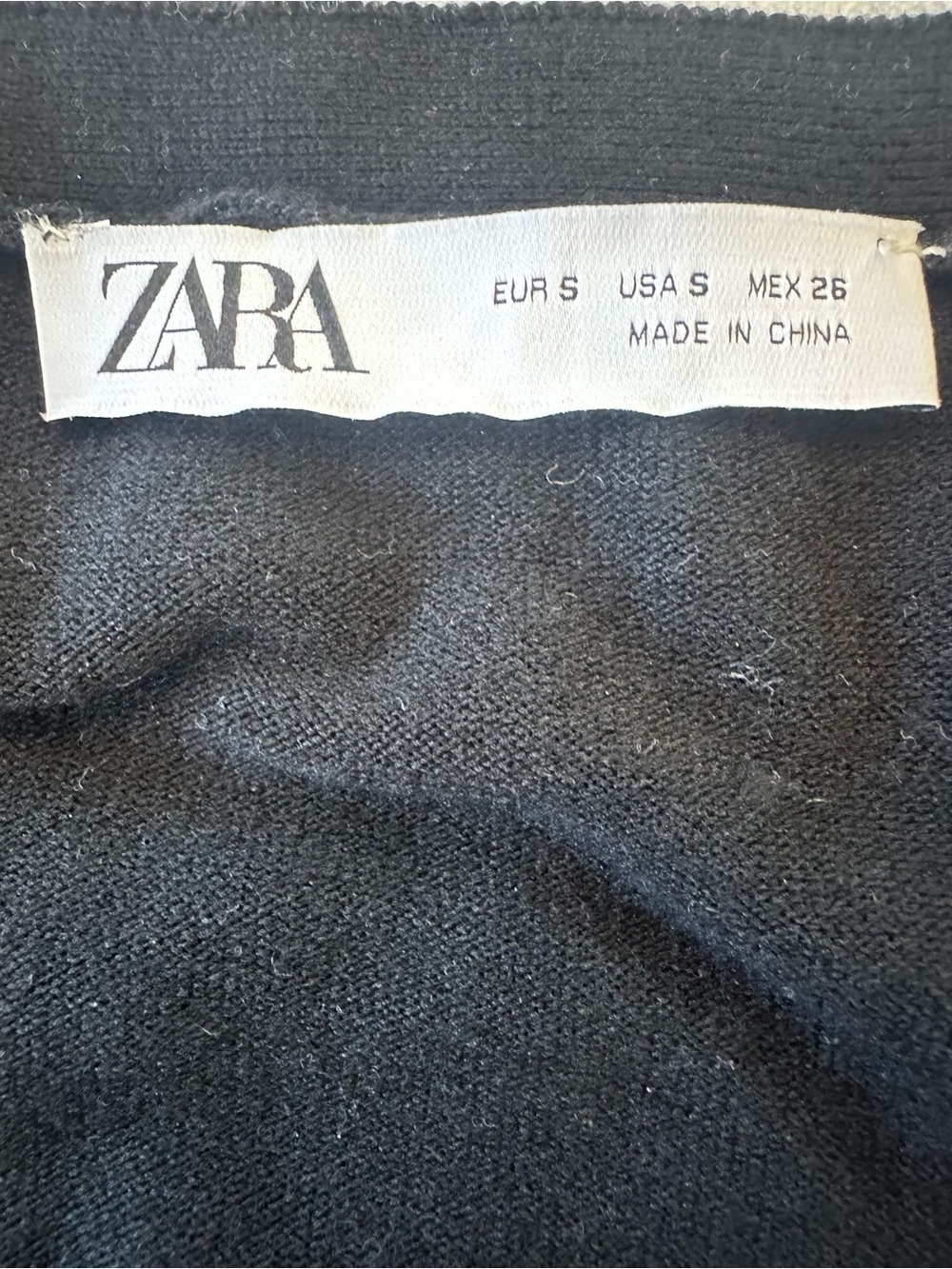 Zara Contrasting Pearl Button Knit Cardigan Sweater in Black - Picture 11 of 11